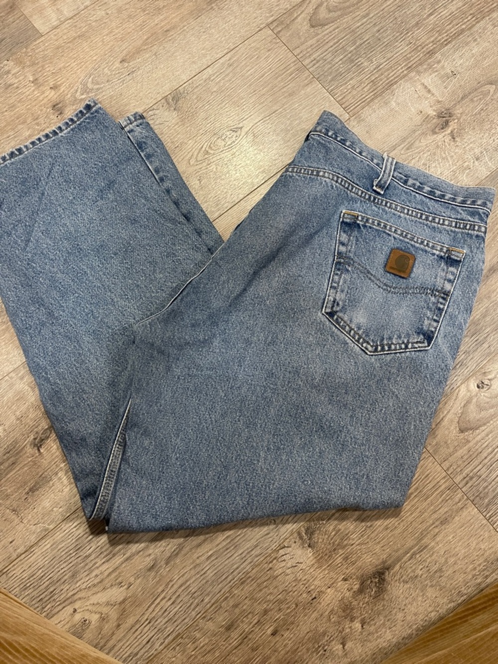 Carhartt Men's Denim Relaxed Fit Jeans in Light Blue
